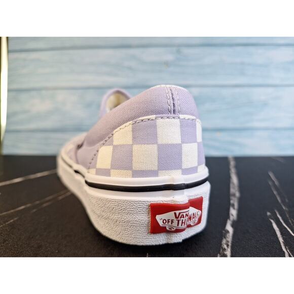 Vans Slip-On Checkerboard Lavender Canvas Shoes-Size 6 - Picture 5 of 16